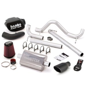 Jeep Wrangler Performance Exhaust - Single Exit - Banks Power - Stinger Bundle with AutoMind - Black - `07-`11
